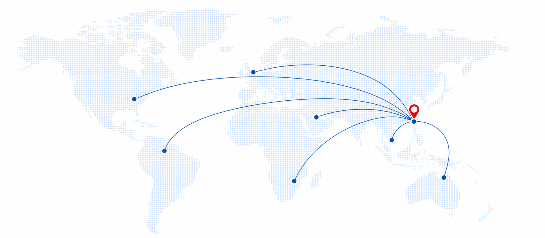 HM Logistics global network map